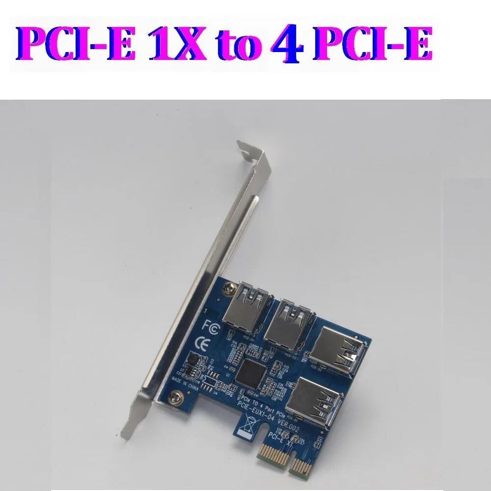 Карта майнинга PCI E 1 4 2 PCIe Express 1X 3 порта переключатель мультипликатор HUB Riser Card