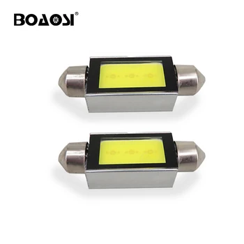 

BOAOSI 6x High Quality 31/36/39/41mm C5W C10W Super Bright COB Car LED Festoon Light Canbus Error Free Interior Dome Lamp White