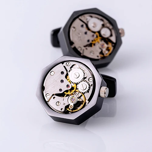 KFLK механические часы бренд рубашки запонки движение Запонки Роскошные для мужчин манжеты пуговицы Высокое качество - Окраска металла: KYSK163