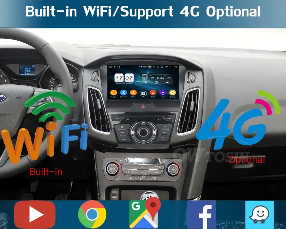 " ips 1920*1080 8 ядерный 4G+ 64G Android 9,0 автомобильный dvd-плеер для Ford Focus 2012 2013 DSP радио gps Parrot BT