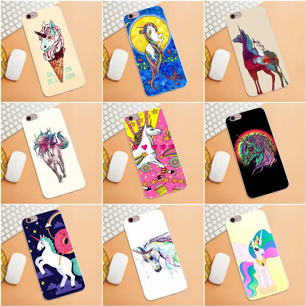 

Soft Silica Gel For iPhone 4 4S 5 5C SE 6 6S 7 8 Plus X HTC Desire 628 630 816 820 One A9 M7 M8 M9 M10 The Last Unicorn Style