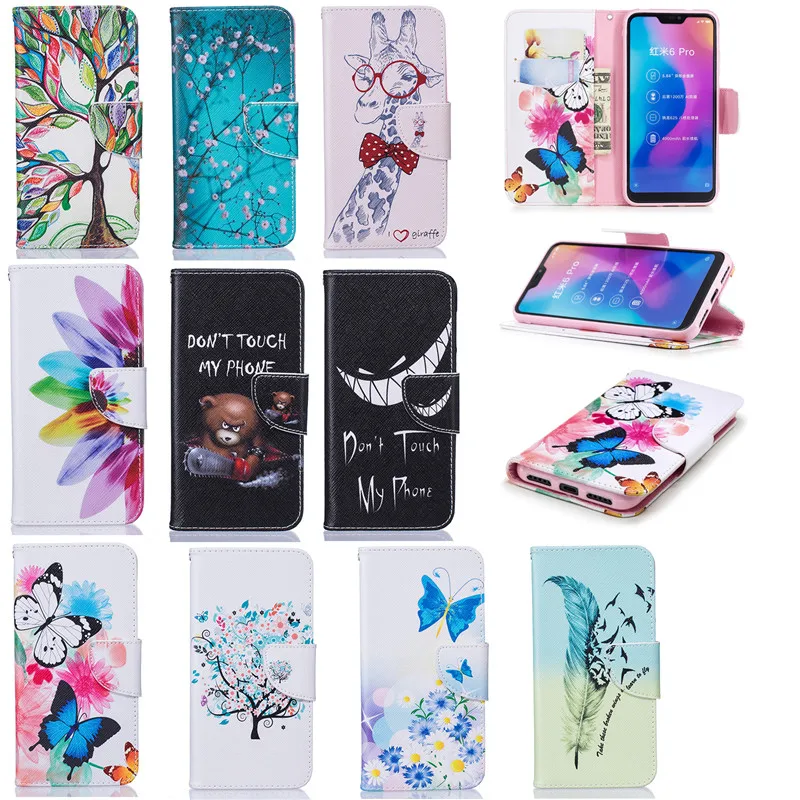 

Book Flip PU Leather Case For Xiaomi Redmi 6A Wallet Stand Slot Full Housing Silicone Cover For Redmi 6/Redmi 6 Pro Case Fundas