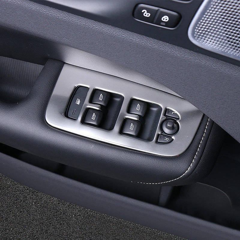 1set Steel Interior Door Window Lift Regulator Cover Trim for Volvo XC60 2018