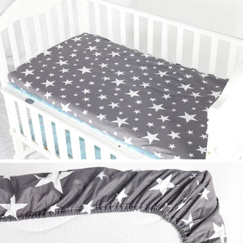 

Cot 72X132CM Printed 100% Cotton Fitted Portable Mini-Crib Sheet Soft Baby Bed Mattress Cover Protector Cartoon Newborn Bedding