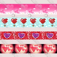 Пользовательские 16-75 мм День Святого Валентина напечатанные ленты/16 мм напечатанные эластичные foe ленты DIY Волосы Луки шитье тесьма 50 ярдов