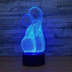 Бутылки Модель светодиодный 3D лампы дистанционного сенсорный выключатель USB 7 цветов изменить 3D ночник настроение настольная Декоративные