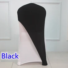 Черный цвет лайкра чехлы для стульев кепки универсальные для свадебного украшения спандекс Чехол для стула для вечеринки подходит для всех стульев оптом