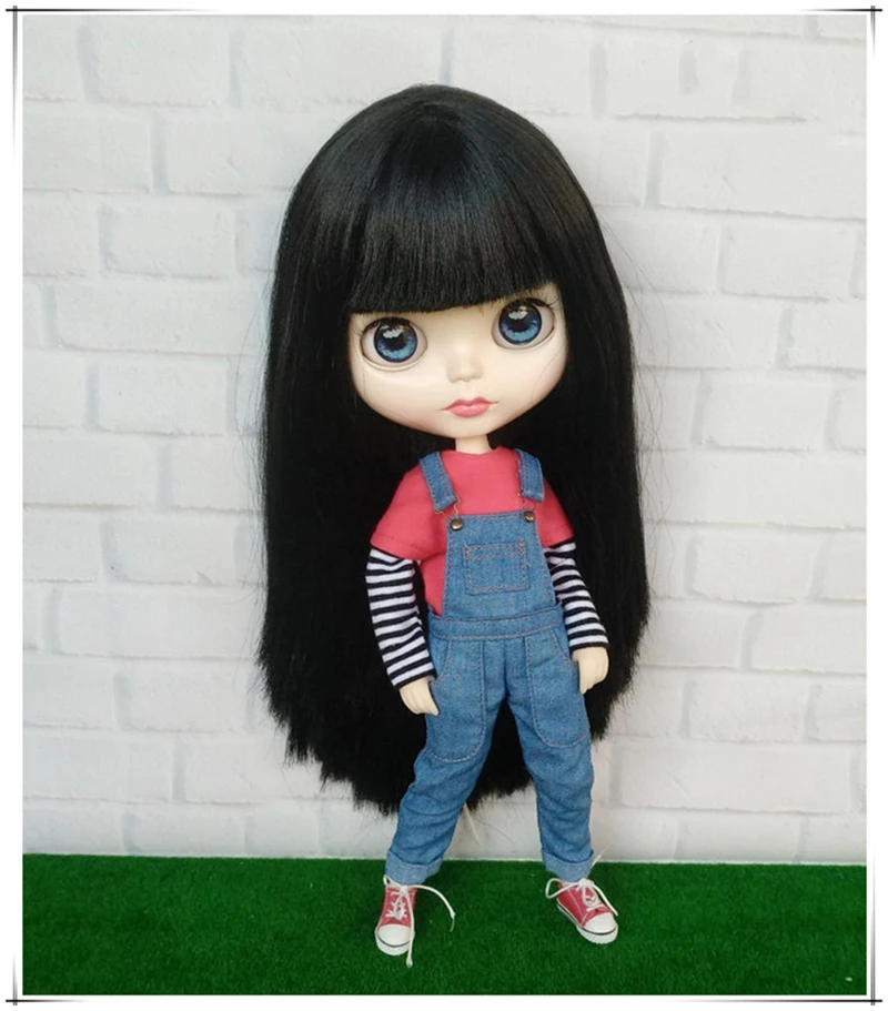 Кукла Blyth одежда футболка с длинными рукавами/комбинезон штаны для Pullip OB24 azone ob22 Blyth джинсы для Barbi 1/6 аксессуары для кукол