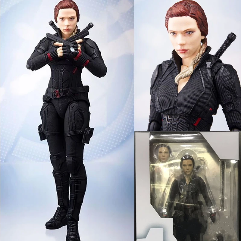 Beste 6inch 15cm Marvel Avengers 4 Endgame SHF Black Widow Action Figure Model Speelgoed Pop voor Gift
