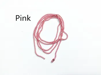 

Newest ! Electrophoresis Pink 70cm Long , 1.5mm Beads Size , 100pcs/lot Ball Chain / Beads Chain Connector Free Shipment