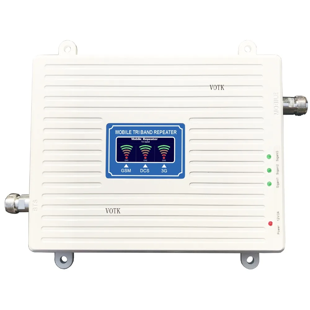 

2018 NEW GSMDCS3G SIGNAL REPEATER mobile phone tri band signal booster 2G 3G 4G 900/1800/2100MHZ SIGNAL AMPLIFIER