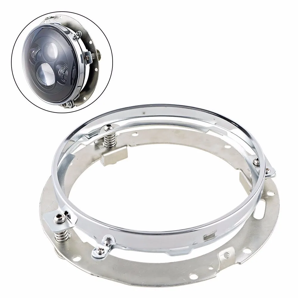 

7" Round Black/Chrome Mounting Bracket 883 Headlight Ring Mount Bracket for 7 Inch Motorcycle for Headlight