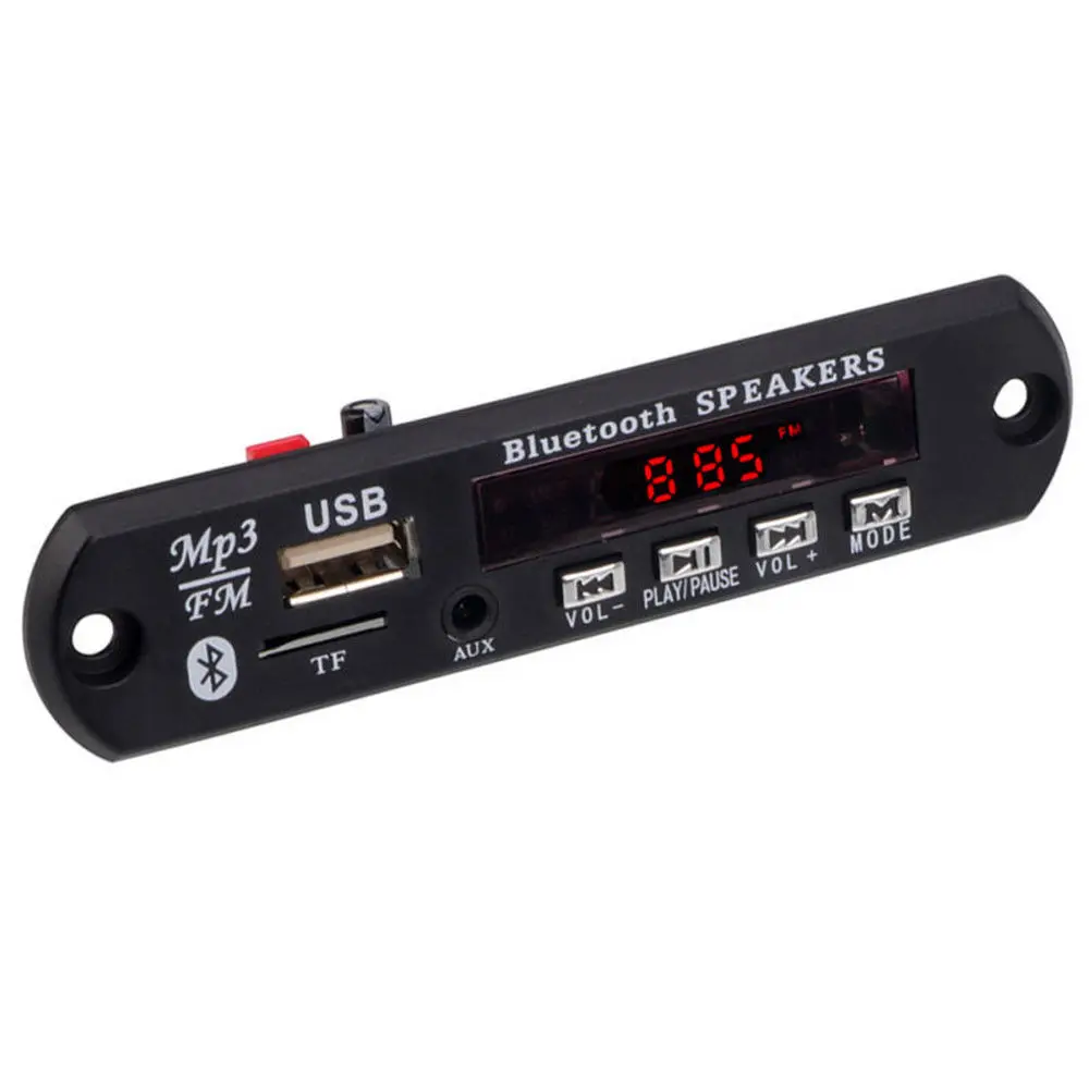Универсальный Автомобильный USB Bluetooth MP3 7-12 В WMA FM AUX декодер плата аудио модуль Поддержка TF SD карты декодер плата с пультом дистанционного управления