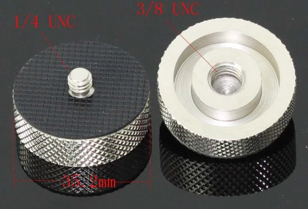 

2x New Metal Adapter conversion Screw 3/8 female to 1/4 male for tripod head