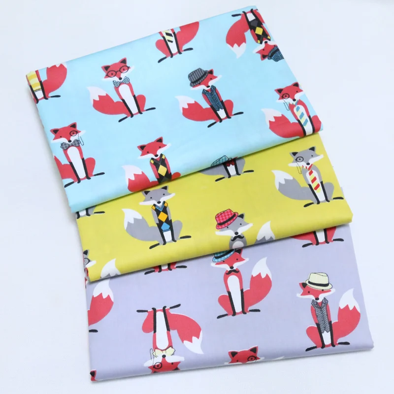 

Cotton Fabric for Diy Handmade Quilts Cushions Pillow Patchwork Telas Sewing Crafts Tilda Baby Cloth Tissue Tilda New Foxes