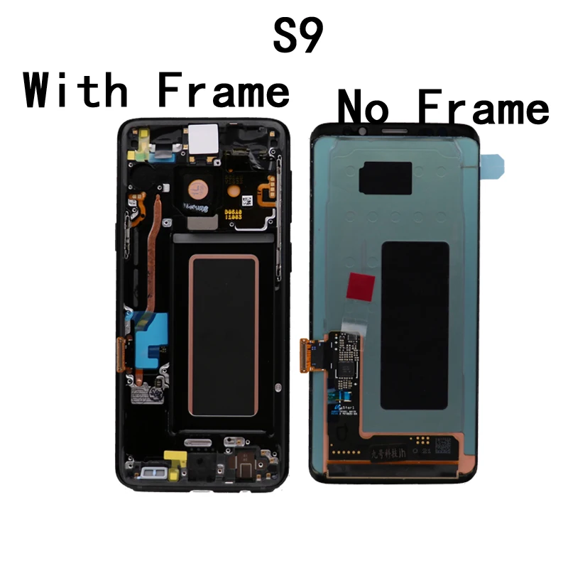 Супер AMOLED Замена для SAMSUNG Galaxy S9 lcd сенсорный экран дигитайзер с рамкой S9 Plus lcd G960 G965 с рамкой