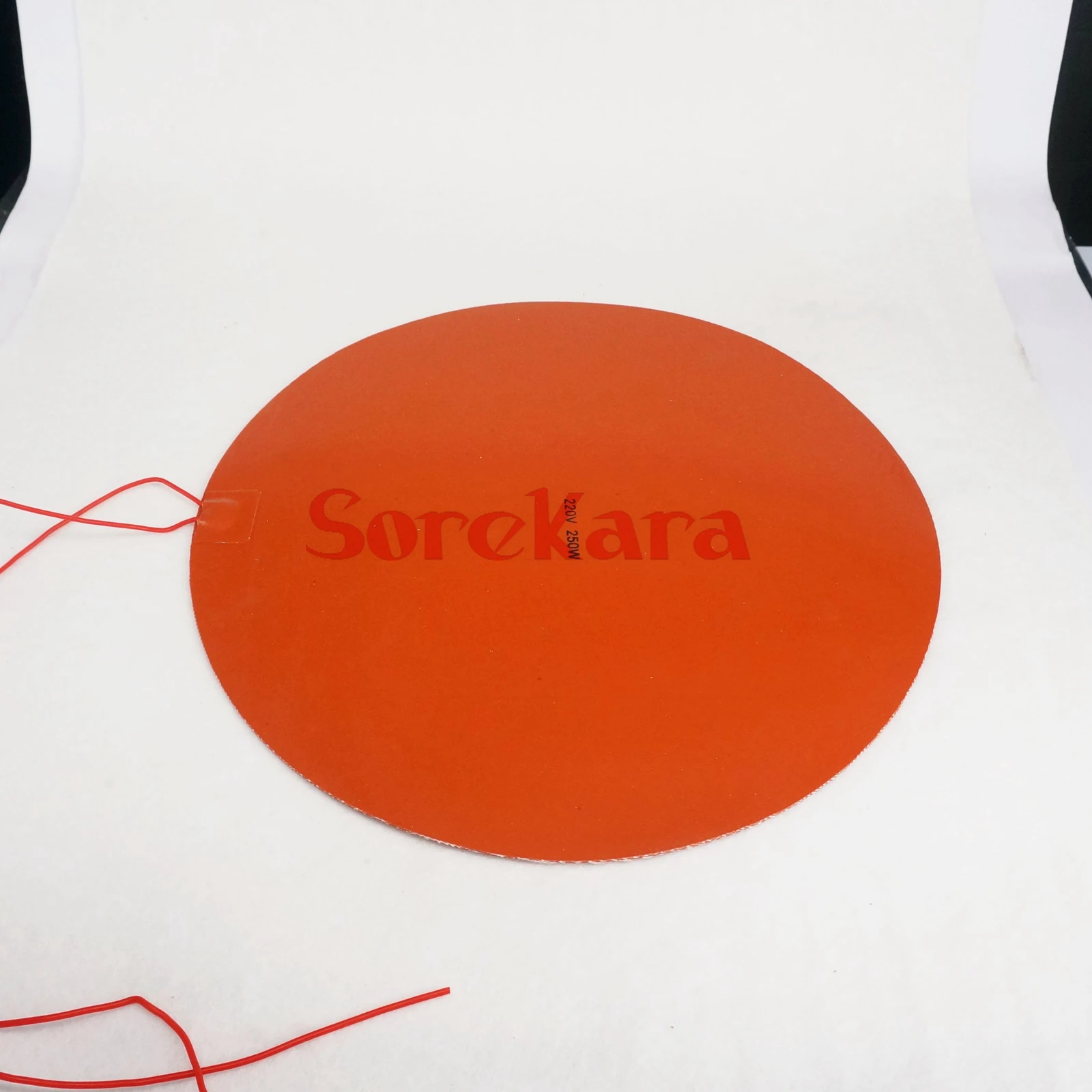 220V AC 300mm diameter 250W Round Flexible Waterproof Silicon Heater Pad For Oil Tank