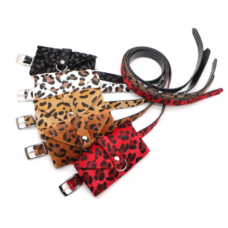 

2018 Red Leopard Print Money Belt Bag Women Leather Fanny Pack Waist Bag Female Bum Bag Belly Bag Pochete Feminina Sac Banane