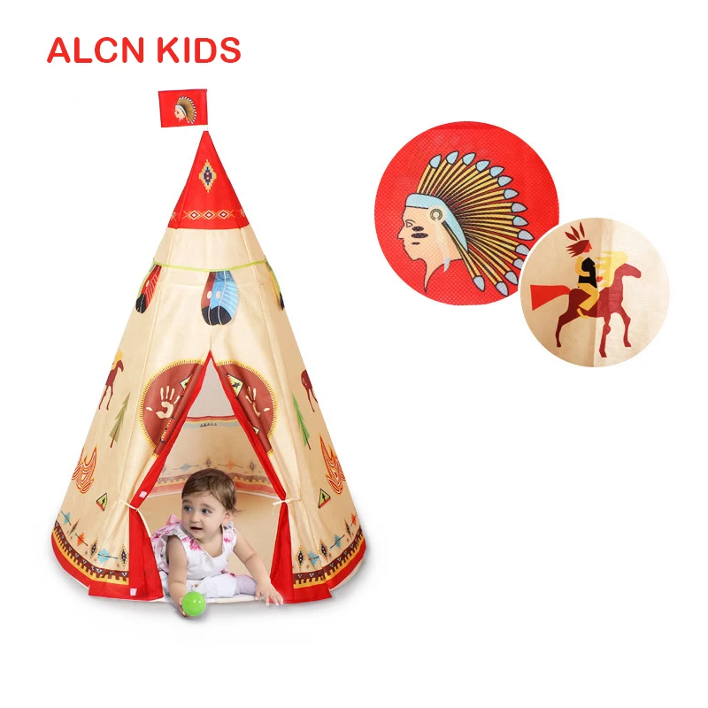 

Indian Pattern Children Toys Teepee Safety Portable Playhouse Kids Indoor Game Room Outdoor Tourist Baby Playpen Tents Corralito