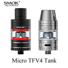Electronic Cigarette Atomizers SMOK Micro TFV4 Atomizer Vape Pen Box Mod Tank Big Smoke Tank Vaporizer E Cigarette Atomizer S027
