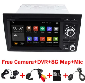 

2017 NEW ANDROID 6.0 CAR DVD PLAYER for Audi A4 2002-2008 year with Wifi 4G GPS Bluetooth Radio RDS USB SD Free Map+ Rear camera