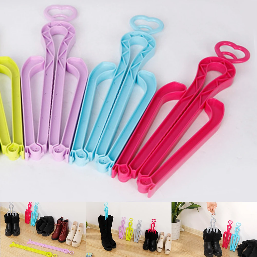 

5 Pcs Stretcher Organizer Storage Heart Shoes Clip Knee High Holder Stand Hanger Plastics Women Rack Folding Boot Support