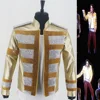 Rare MJ Michael Jackson Shocked New Fashion 3D Holographic Slave To The Rhythm LIVE Billboard Music Awards Crystal Golden Jacket 1
