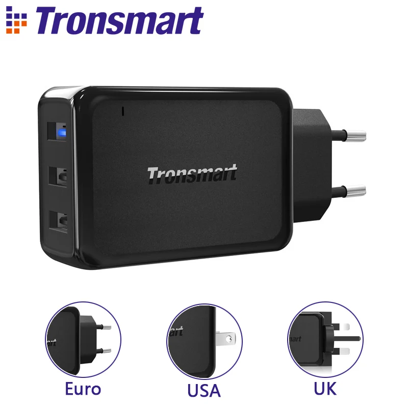 

[3 Ports] Tronsmart W3PTA Quick Charge 3.0 USB Charger with VoltiQ Tech for Xiaomi for LG G5 Fast Phone Charger Adapter EU US UK