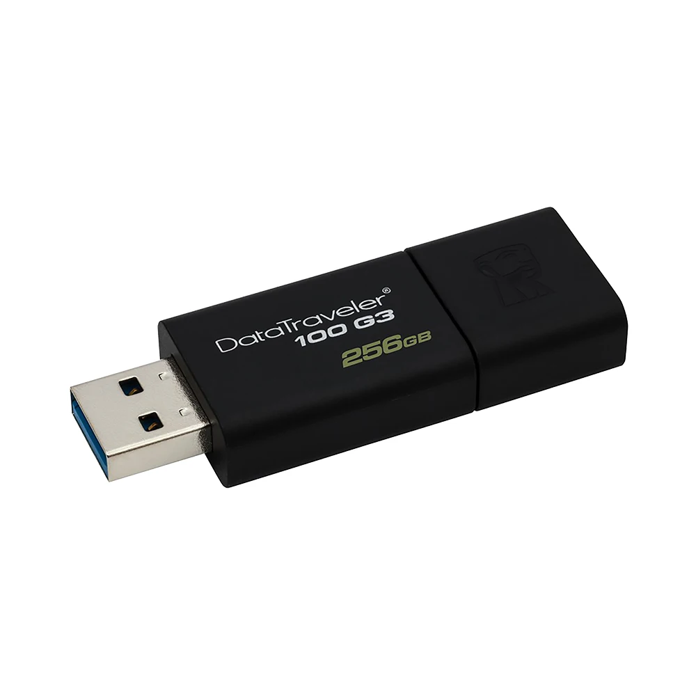 

Kingston Technology DataTraveler 100 G3 256GB, 256 GB, 3.0 (3.1 Gen 1), Conector USB Tipo A, 130 MB/s, Deslizar, Negro