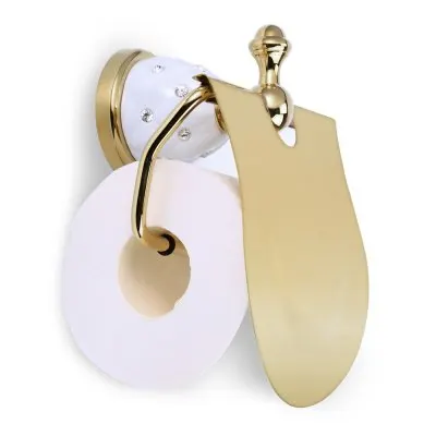 

Gold Plating Tissue Roll Holder Paper Rack with Diamond Sanitary Accessory free shipping