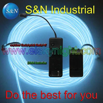 

3M white Flexible Diameter 2.3MM EL Wire 2AAA mini el inverter for holiday decoration creative usage free shipping