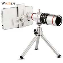 Wrumava универсальный зажим 18X зум объектив для мобильного телефона телескоп телеобъектив для iPhone 6 6S 7 Plus samsung Galaxy S7 зум-объектив для телефона