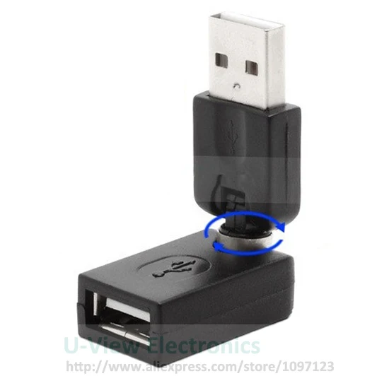 

NCHTEK Flex USB Male to Female 90 180 360 Degree Rotating Swivel Twist Extension Adapter/Free Shipping/2PCS