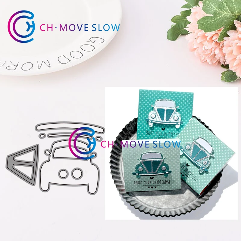 

2019 New Arrival CH Beautiful car Stitched Metal Cutting Die DIY Scrapbooking Craft Embossing Making Stencil Template