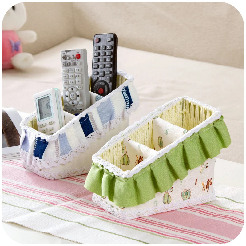 Fabric Small Fresh Storage Box Ocean Desktop Remote Control Storage Box Compartment Basketlike