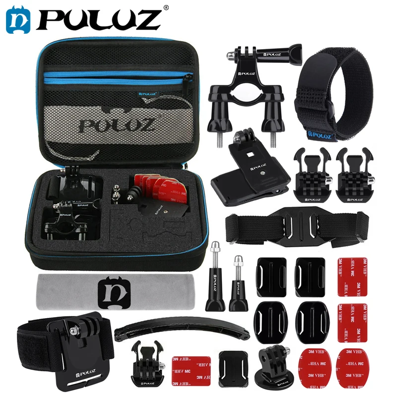 

PULUZ Accessories Set For GoPro Hero6 24 in 1 Bike Mount Accessories Combo Kits+EVA Case Kits For Go Pro Hero 5 Cameras
