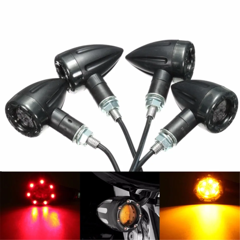 4pcs Universal Motorcycle LED Turn Signal Indicators light Brake Rear Running Lamp | Автомобили и мотоциклы