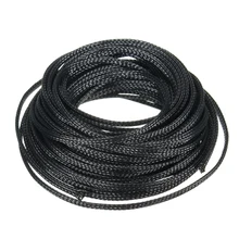 10 Meter Braided Cable Sleeve Expandable PET Braided Wire Sleeving Sheathing Wire Audio Sleeve Diameter 4mm New uxcell 12 meters length 10mm width nylon braided expandable sleeving cable harness wire cable protection