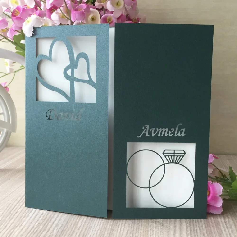 100pcs Vintage Pearl Paper Wedding&ampEngagement Initations Cards Greeting Blessing Card Birthday Party Invitations | Дом и сад