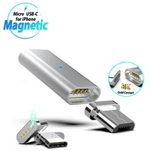 Магнитный адаптер Магнит Micro Usb кабель для зарядки кабель конвертер Usb C адаптер для Macbook Pro samsung S8 LeEco Le Pro3 Nokia