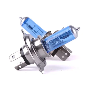 

by DHL or Fedex 200pcs 12V 55W H4 Halogen Lamp 6000K Car Halogen Bulb Xenon Dark Blue Glass Super White