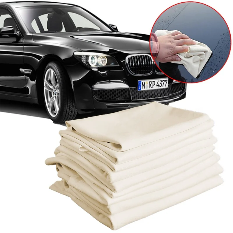 DHL 50PCS Natural Shammy Chamois Leather Car Cleaning Clean Towels