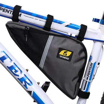 

Yanho Water Resistant Bicycle Triangle Bag Frame Front Tube Oxford Fabric Cycling Bike Zipper Pack With Shock-Absorbing Sponge