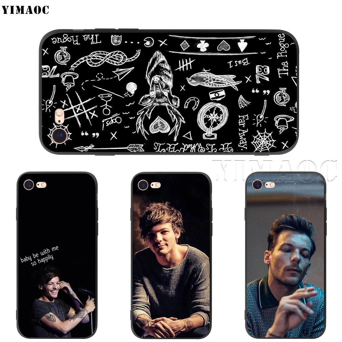 YIMAOC Louis Tomlinson Silicone Soft Case for iPhone 5 5S SE 6 6S 7 8 Plus X