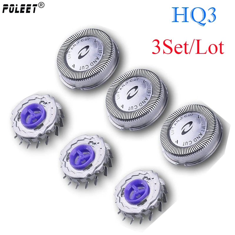 Poleet 3 компл./лот Сменная головка для бритвы HQ3 Philips лезвие HeadHQ55 HQ56 + HQ4 6695 6879/HQ6695/HQ48