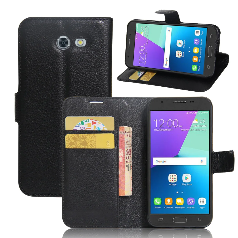 Retro Wallet PU Leather Case for Samsung Galaxy J3 Prime/J3 2017 USA/J3 Emerge Book Style Cover with Card Holders | Мобильные