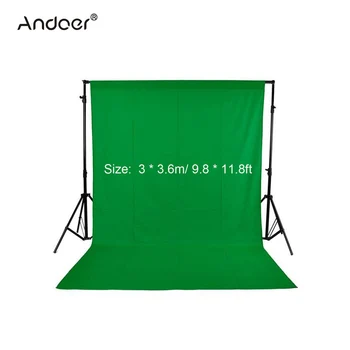 

Andoer 3 * 3.6m/ 9.8 * 11.8ft Nonwoven Fabric Photography Background Studio Backdrop Black/Green/White(Optional,Only one piece)