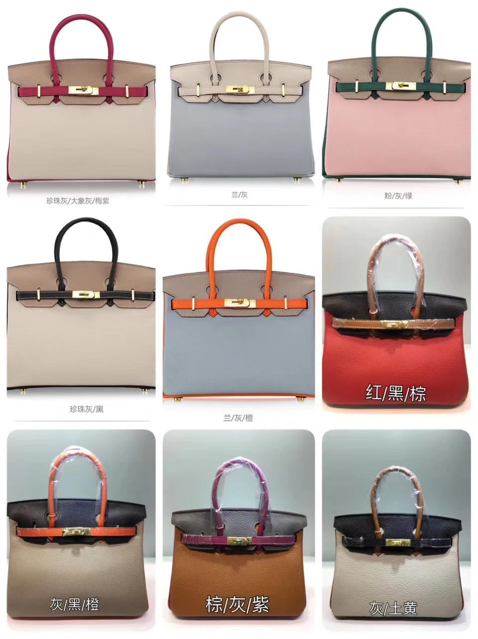 

free shipping 2019 the new style panelled litchi grain genuine cow leather fashion handbag one shoulder &crossbody women bag