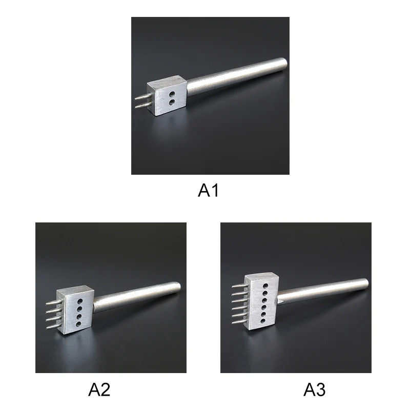 1 шт Сделай Сам кожевенное ремесло инструменты Сталь 2/4/6 зубец кожа дыропробивной станок интервал строки кругового вырезать отверстие шить