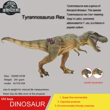 Hot toys figure brownWalking Tyrannosaurus Rex Simulation model Jurassic park dinosaur action figure Souptoys
